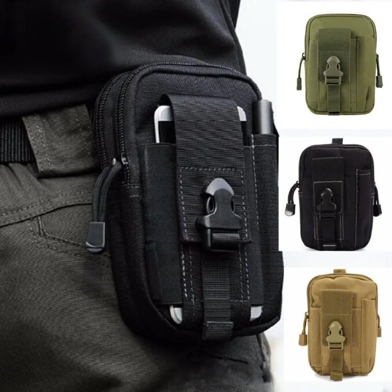 

Waterproof Purse Phone Tactical Pack Men's Casual Pocket Travel Multifunction Zipper Waist Belt Fanny Pack Bag