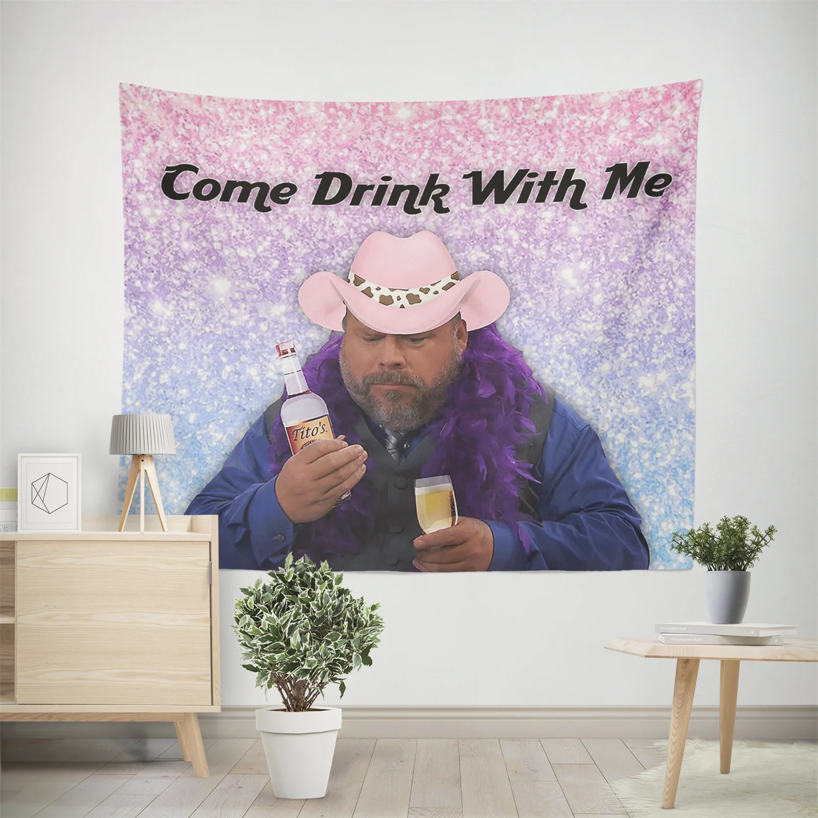 

Aertemisi Come Drink with Me Bertram Winkle Jessie Funny Meme Tapestry Wall Hanging Art for Bedroom Living Room Decor Party