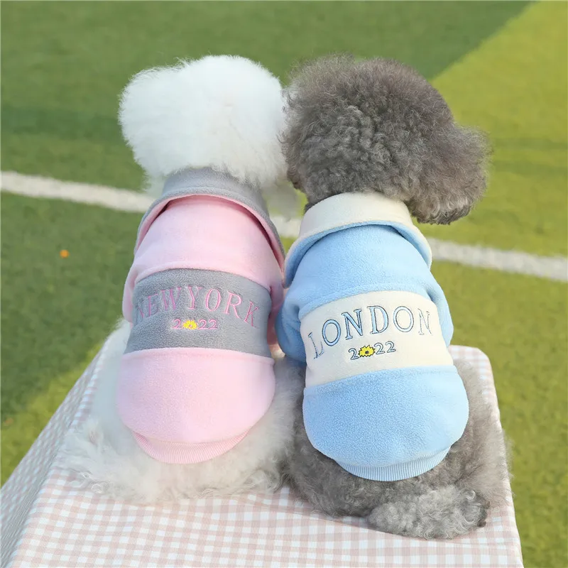 2022 Pet Fashion Coat Autumn Winter Medium Small Dog Clothes Sweet Sweater Warm Wool Kitten Puppy Cute Jacket Chihuahua Poodle
