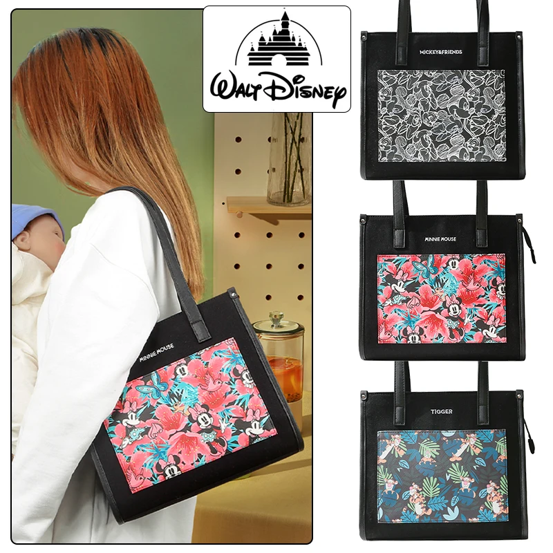 

Disney Mickey Fashion Tote Bag Stroller Organizer Mommy Bag Nappy Bag Diaper Changing Baby Care Travel Large Capacity Handbag