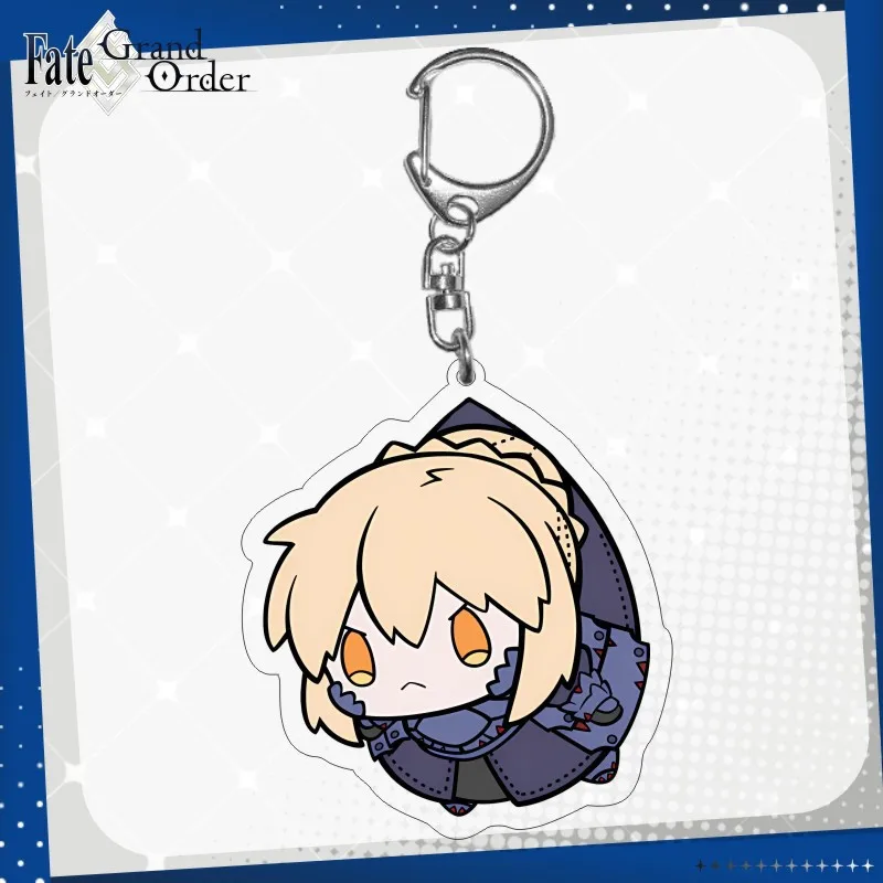 Фото Акриловый брелок Fate/Grand Order FGO Saber Fate/Zero, сопутствующие товары, брелок-украшение, подарок для друзей и фанатов, подвеска для сумки, сувенир, кольцо для ключей №3