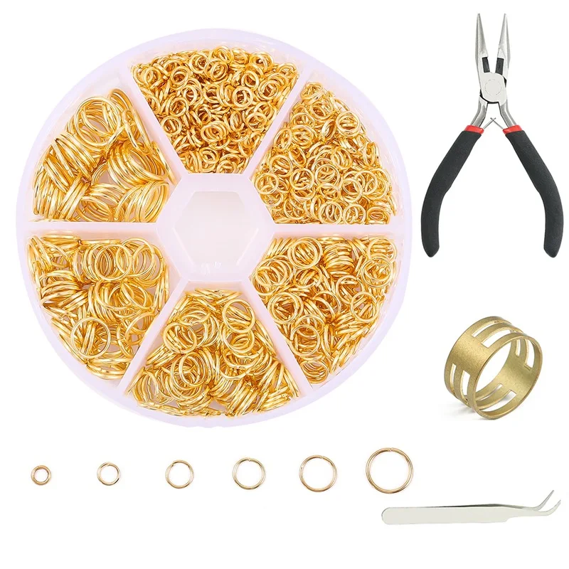 710-1170pcs/Box Jewelry Making Kits Lobster Clasp Open Jump Rings End Crimps Beads Box Sets Handmade Bracelet Necklace Findings