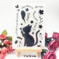 new arrival cat clear stamps for diy scrapbooking card fairy transparent rubber stamps making photo album crafts template