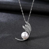 meibapjreal freshwater pearl simple personality gold pendant necklace 925 solid silver pendant fine jewelry for women