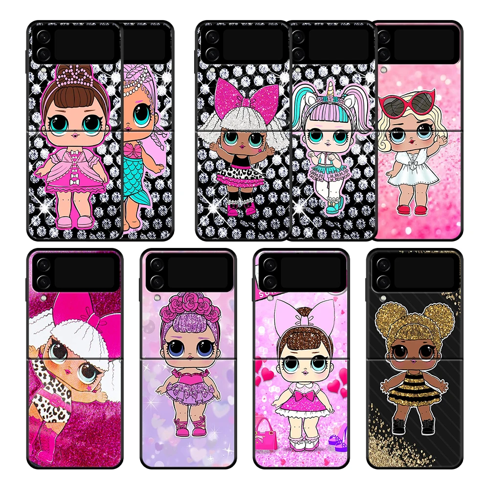 

LOL Surprise Bling Phone Case Cover for Samsung Galaxy Z Flip3 Flip 5G Zflip Galaxyzflip3 Zflip3 Cell Casing Silicone Official