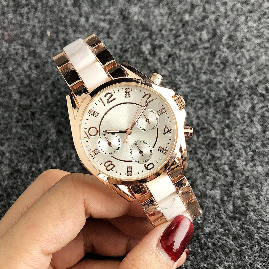 Brand Wrist Watches Women Girl Ladies Crystal Style Quartz Casual Steel Metal Band Clock m61