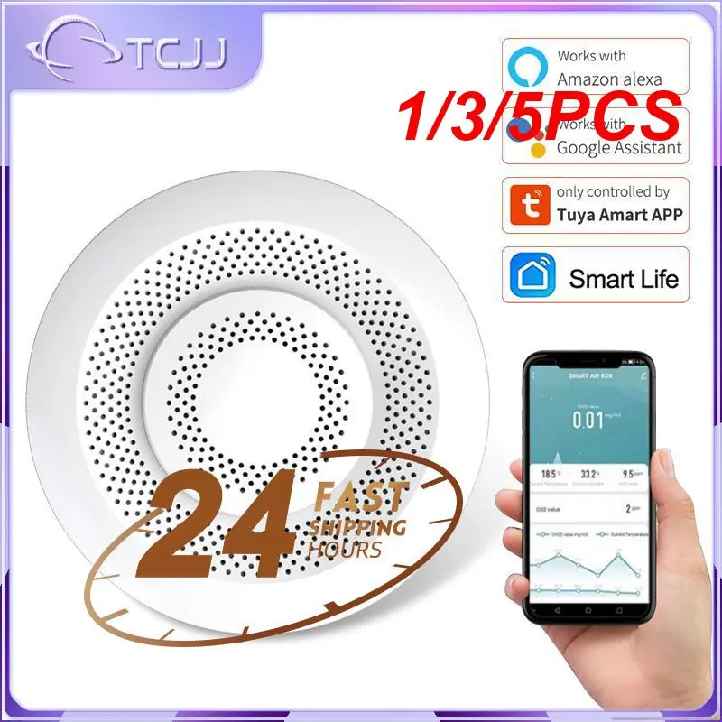 

1/3/5 шт. смарт-Воздушный бокс Tuya WIFI монитор качества воздуха формальдегид CO2 VOC детектор газа датчик сигнализации датчик температуры и влажности