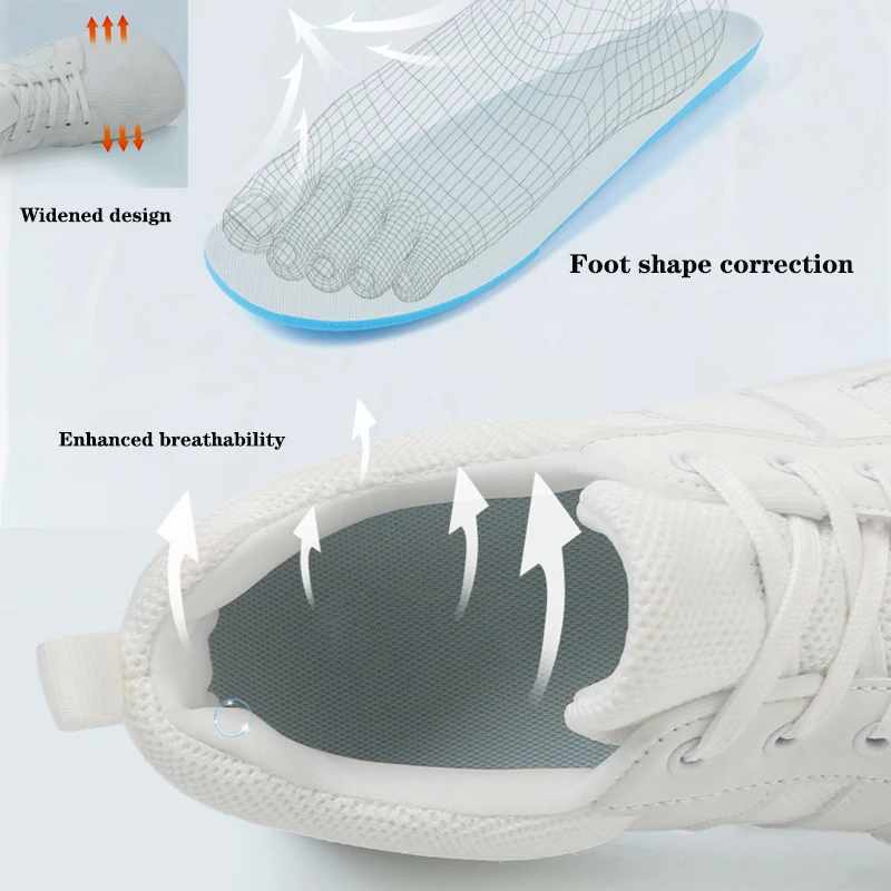 Дышащие Прогулочные Туфли Унисекс С Увеличенной Высотой Широкий Сетчатый Верх