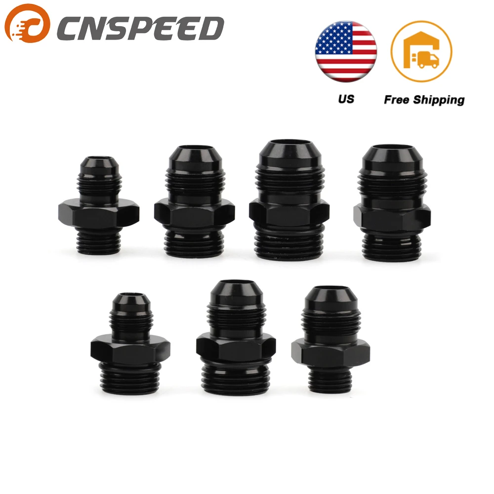 

Male Adapter Fitting Black ORB-6 ORB-10 ORB-10 O-ring Boss to AN6 6AN AN8 8AN AN1010AN 6061-T6 aluminum Flare fiting