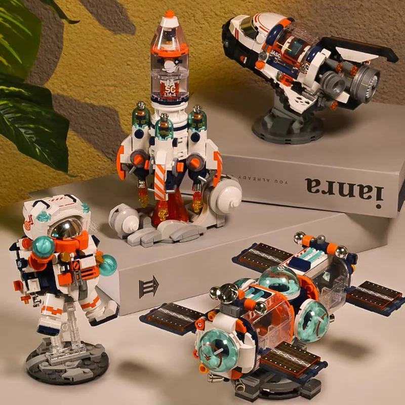 Конструктор астронавт Детский Рождественский космический корабль