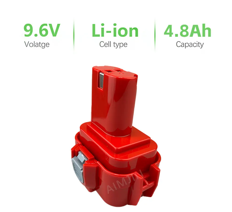 

9.6V 4.8Ah suitable for replacing batteries Makita PA09 9120 9134 9135 9135A 9102 6207D 6222D 6261D 6207D 192595-8 192596-6 elec