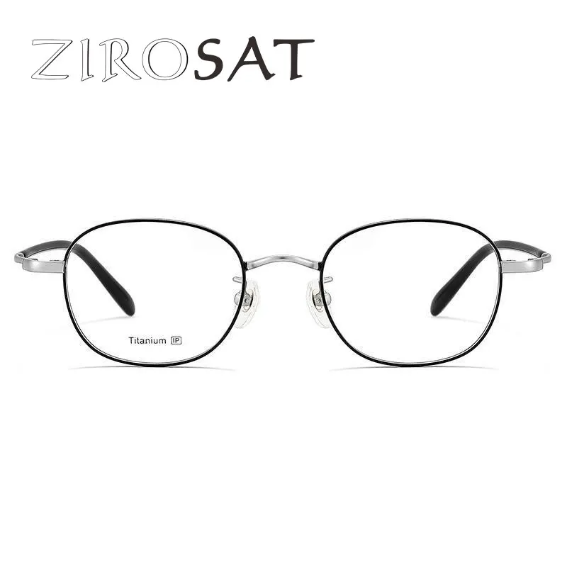 Оптические очки ZIROSAT оправа с полным ободком из 8115 чистого титана Рецептурные Rx