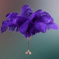 purple ostrich feather plumes decor 15 70cm big long ostrich feathers for crafts holiday table centerpieces wedding decoration