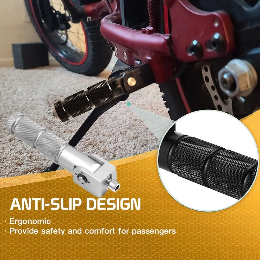 

Universal Passenger Footrests Clamps Folding Motorbike FootPegs Motorcycle Pedals Rear Socle Pedal Folded Rest Pegs