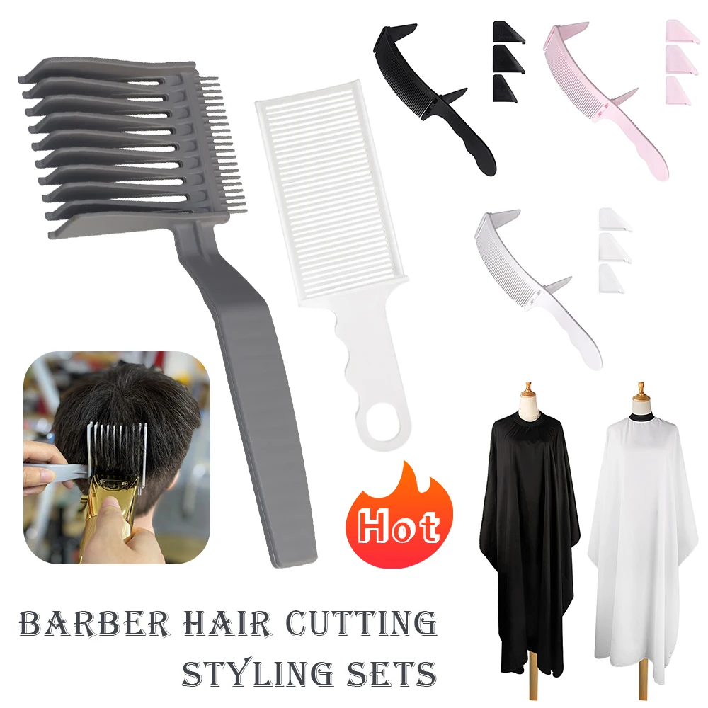 

New Style Hair Cutting Positioning Comb Sets Professional Hair Clipper Fade Comb Brush For Men Salon Styling Barber Accessories