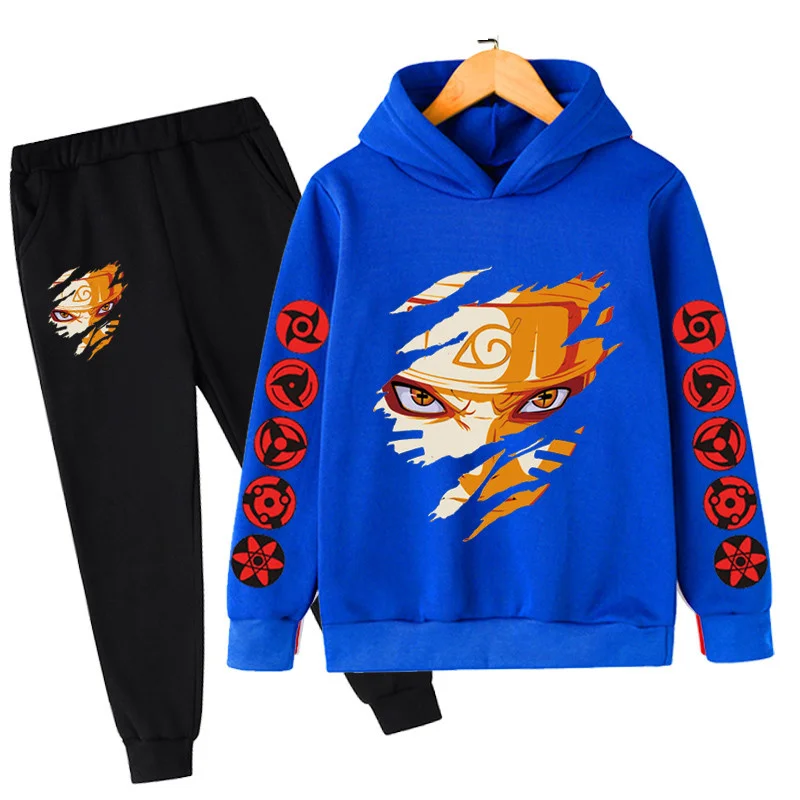 Детские толстовки с капюшоном narutoe весенне-зимние брюки костюмы наряды для