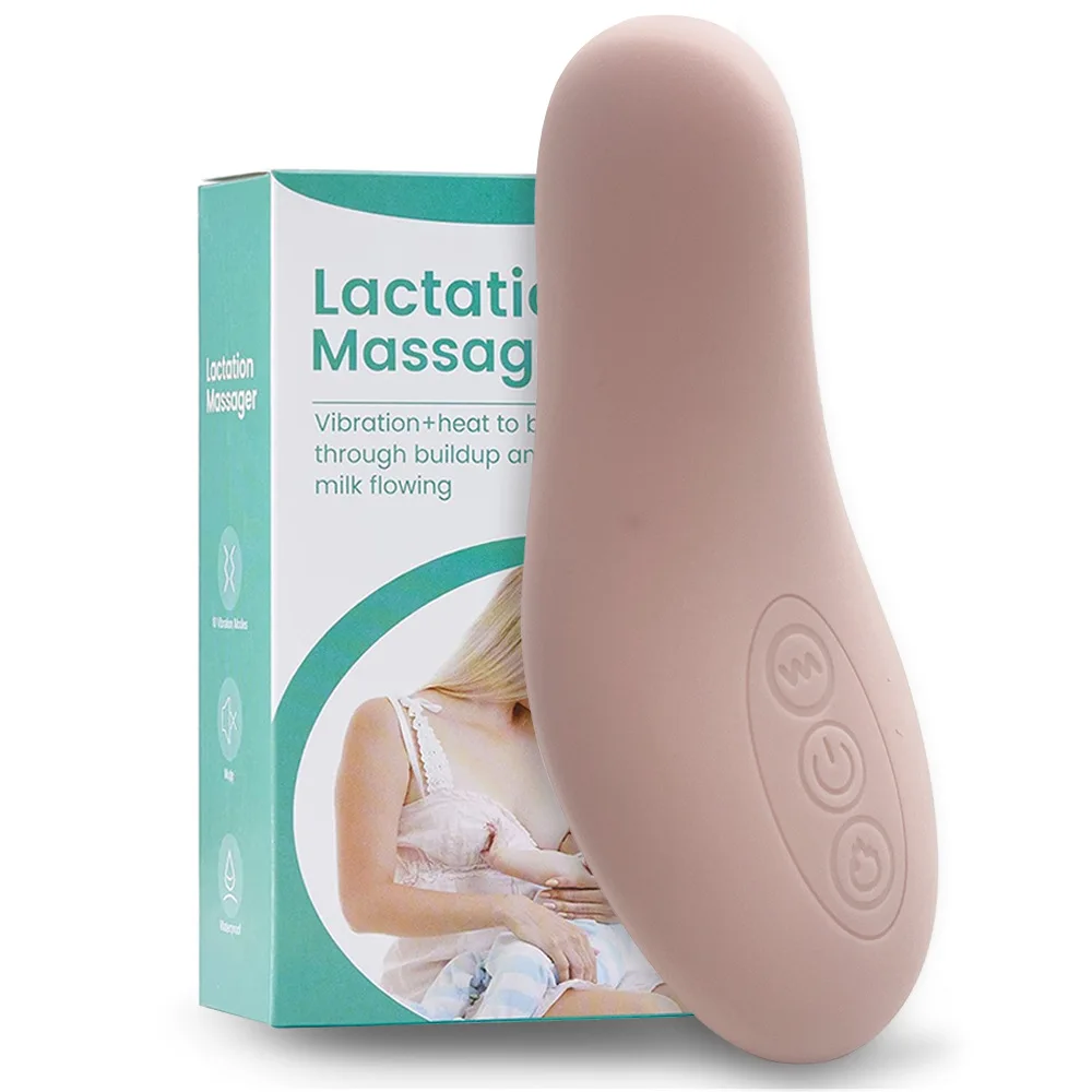 Female postpartum lactation lactation massager chest heating through the latex state full glue breast hard block dredge