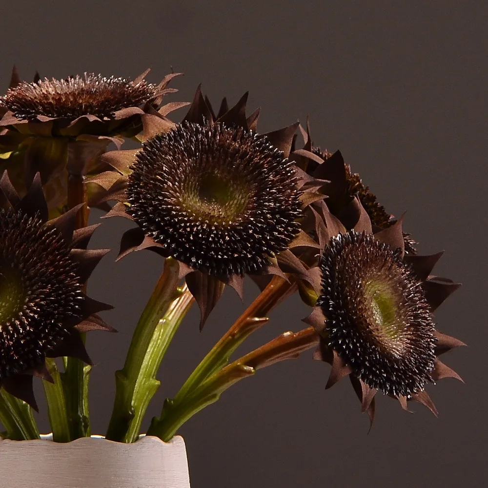

Simulation of Autumn Sunflower Sun Flower Home Living Room Table Decoration Artificial Flower Wedding Arrangement Fake Plant