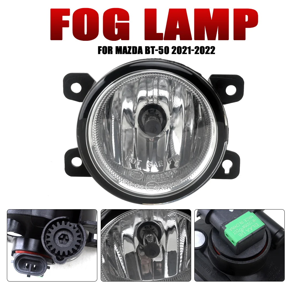 Фото Для Mazda BT-50 TF 2021-2022: Комплект передних противотуманных фар LED с проводкой, переключателем и рамкой для фар №5
