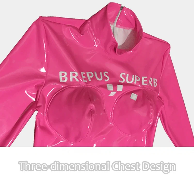 Сексуальный латексный кожаный комбинезон для женщин костюм косплея из