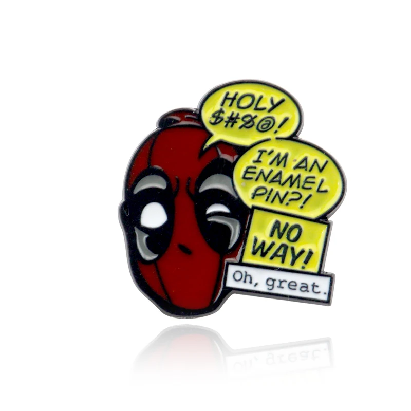 Эмалированная брошь в виде рубашки Марвел Дэдпул
