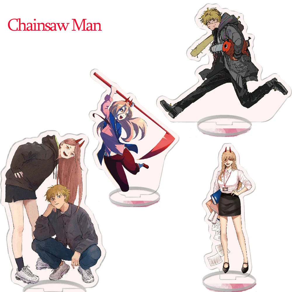 

Chainsaw Man Acrylic Stand Model Denji Pochita Makima Power Beam Angel DIY Desk Decor Standing Collection Ornament Fans Gift