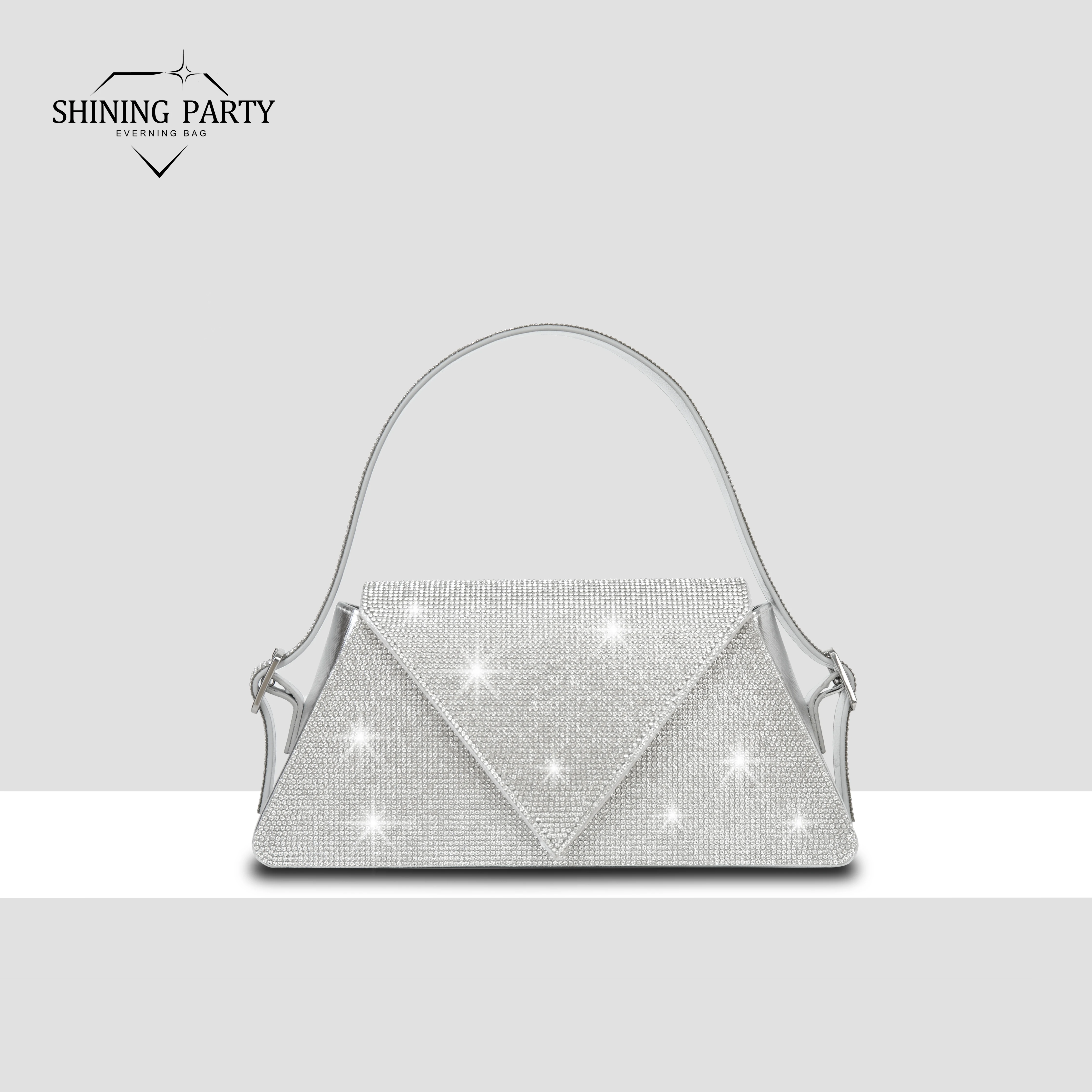 Модный Блестящий Клатч Для Женщин Маленькая Квадратная Сумка На Плечо Вечерние