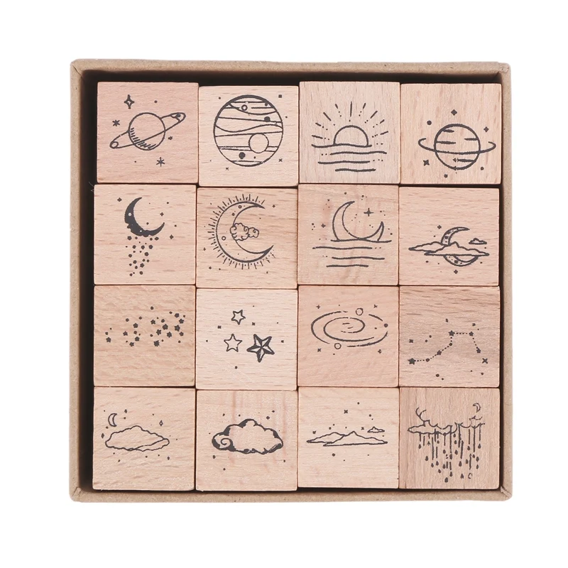 Акция! Винтажная планета Восход Луна Звезда облако штамп DIY фотообои для