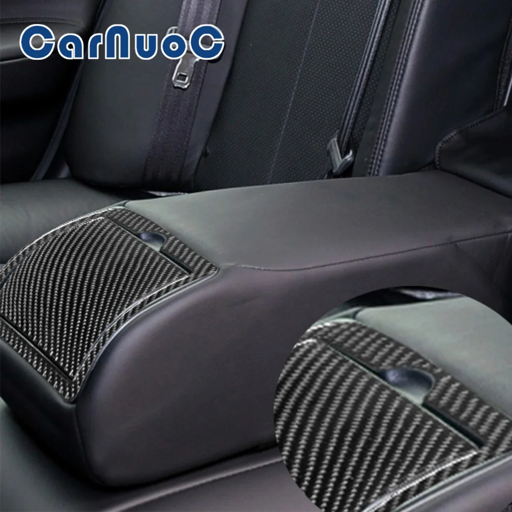 

3D Interior Stickers Car Accessories Rear Cupholder Decorative Carbon Fibre Mouldings For Infiniti G37 Sedan 2010 2011 2012 2013