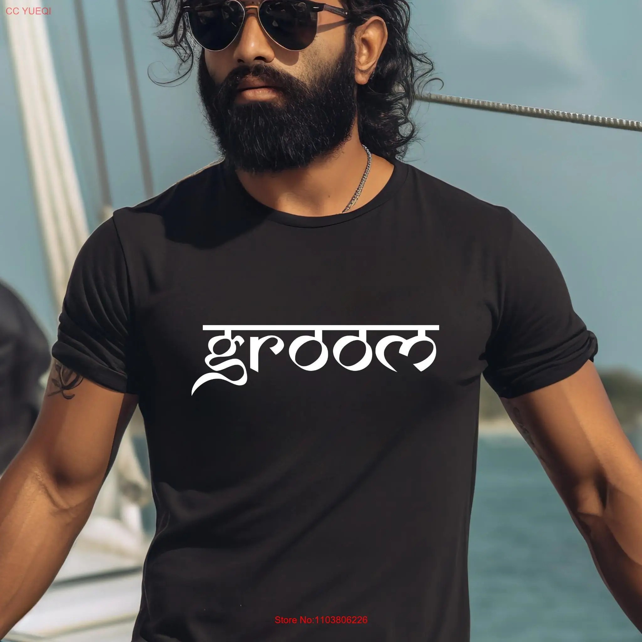 Desi Groom Dulha Южноазиатская свадебная индийская футболка Dulhan с длинными или