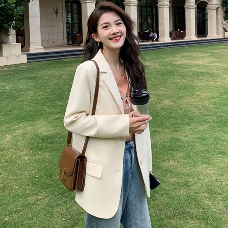 

2022 клетчатый пиджак, женское тонкое летнее платье, Новый Свободный Повседневный маленький костюм, высококачественный модный топ