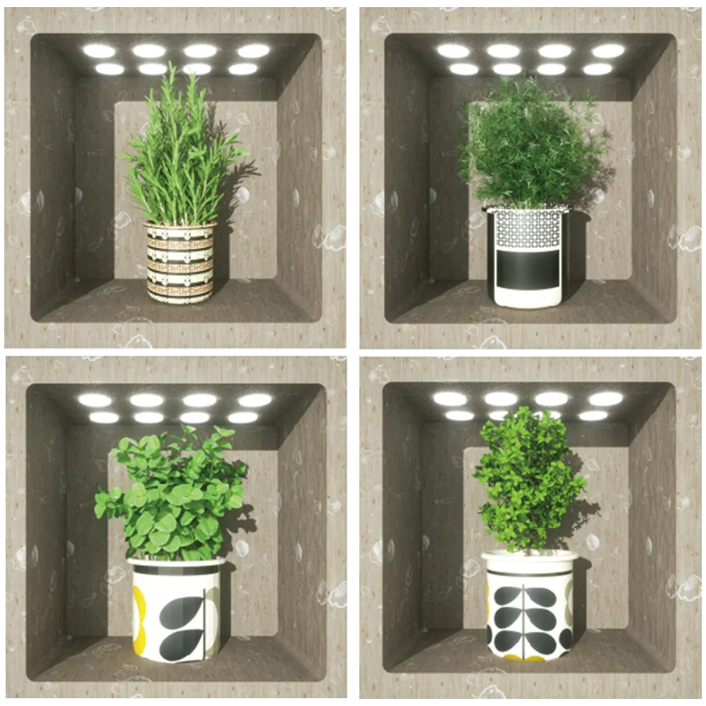 

Wall Sticker Decalpot Bonsai Decals Flower Little Leaves Printed Room Garden Living Stickers Westernvasesvase Vinyl Floral Mural