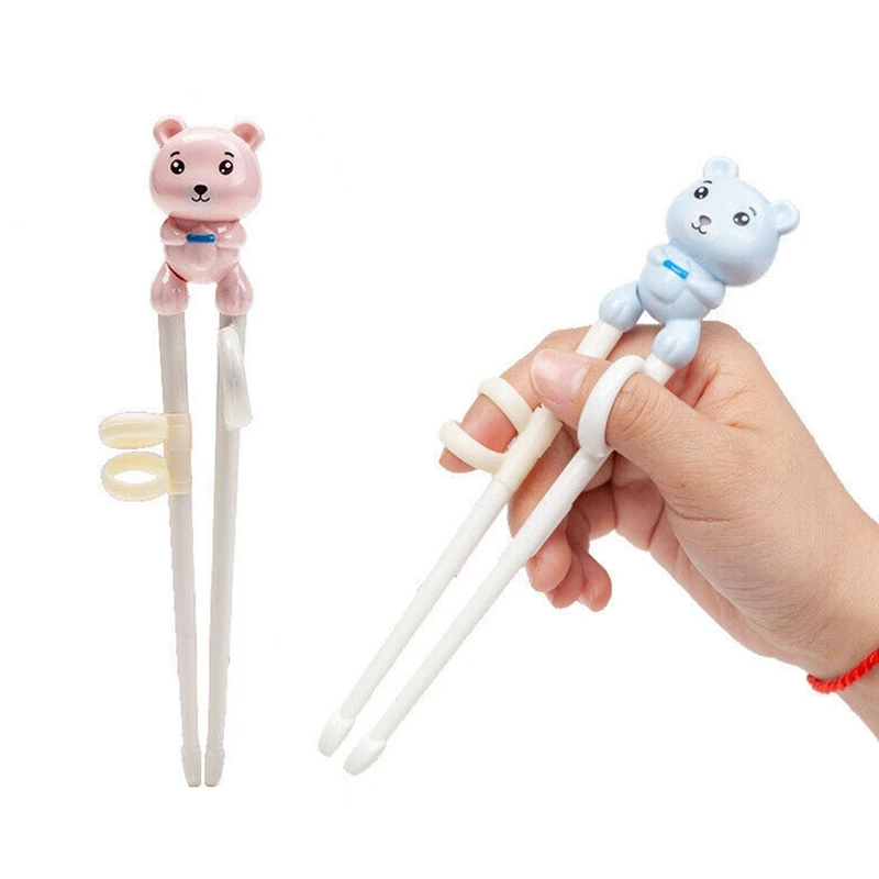 

3 Pcs Baby Children Learning Training Chopsticks Kids Practice Enlightenment Cartoon Tableware