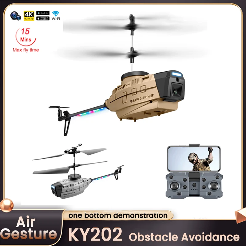 

New Ky202 Drone With Obstacle Avoidance 4k Camera Gesture Sensing With Six-axis Esc Rc Plane Quadrocopter Remote Control Toy
