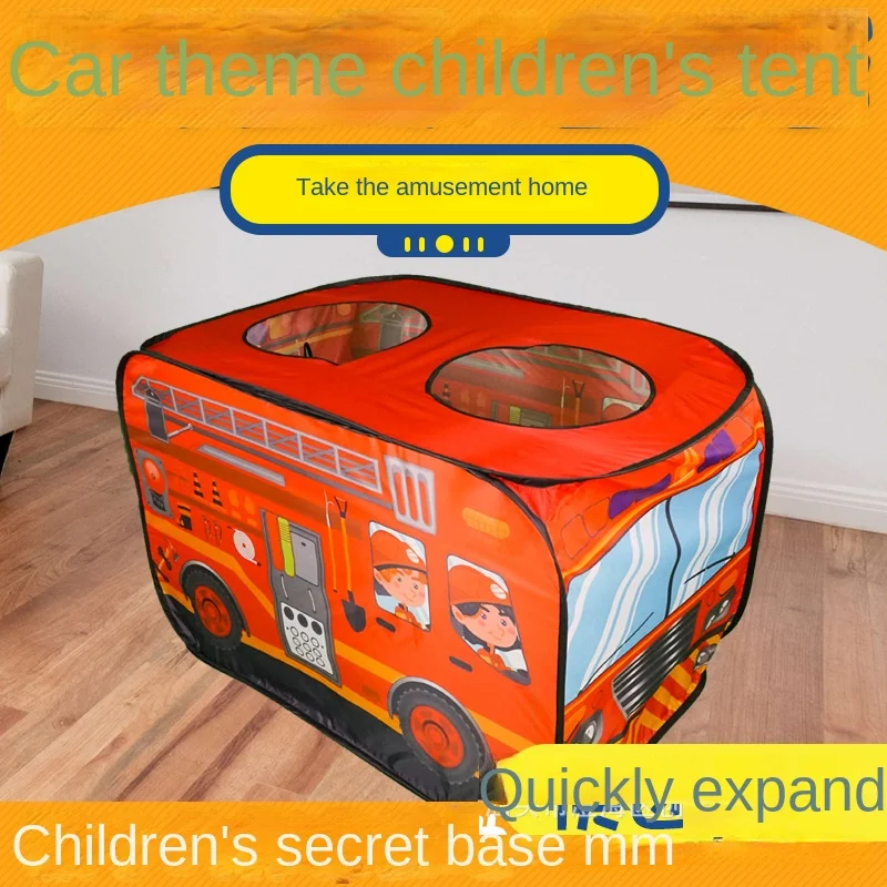 

TIKTOK explosion children's indoor tent gaming house Pass the car theme toy of the car theme toy easy folding small house