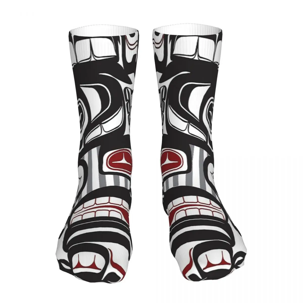 

Thunderbird Bear Orca Totem Pole Sock Socks Men Women Polyester Stockings Customizable Sweetshirt
