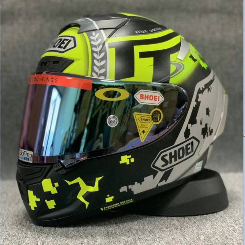 

New Arrival Motorcycle Helmet X14 Fluorescent green Helmet Riding Motocross Racing Motorbike Helmet Men And Women Full Face Hat