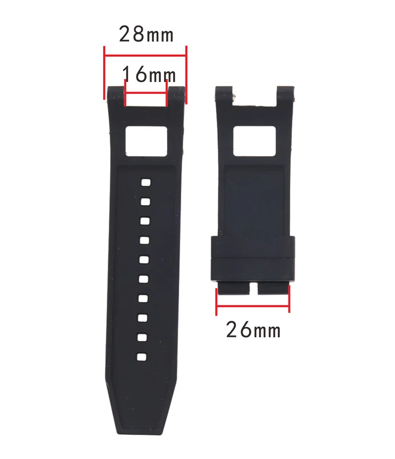 

Replacement Bracelet 28mm Black Comfortable Silicone Watch Strap for Invicta Subaqua Noma III 50mm Watchband Waterproof Belt