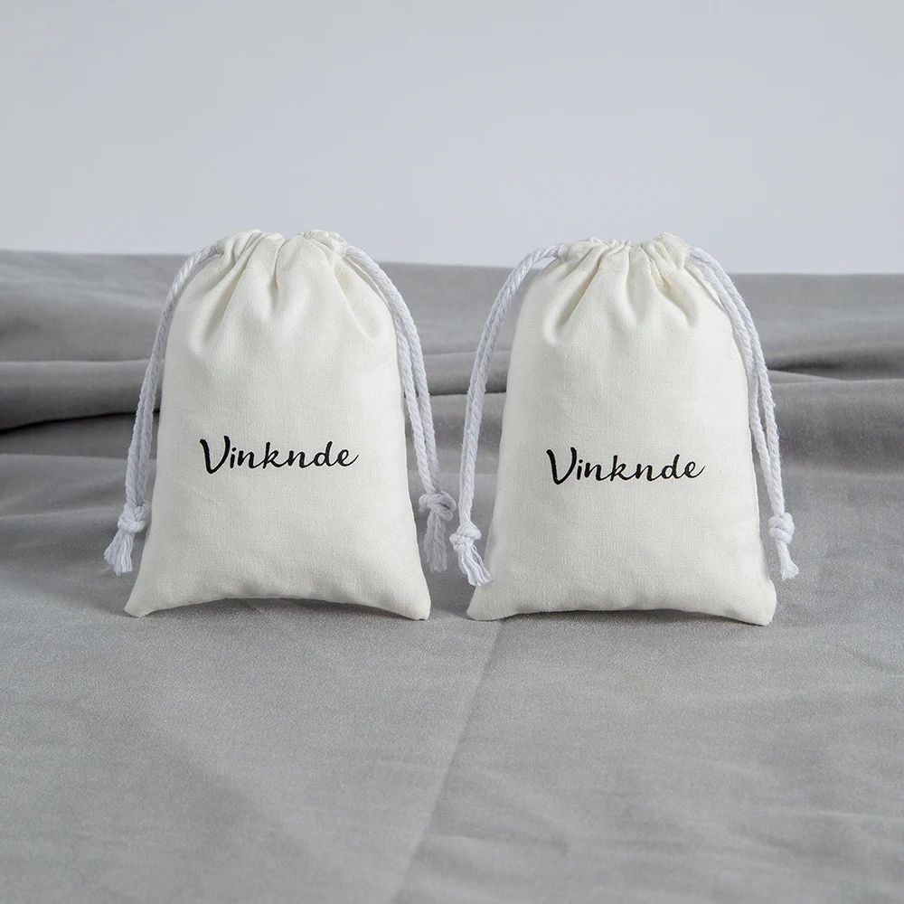 Muslin Bags Drawstring Cotton Bags Organic Cotton Fabric Bags Custom Logo Natural Cloth Sachet Bags Jewelry Packaging Pouches