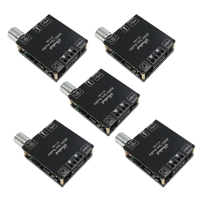 

5X XY-C100L HIFI 100WX2 Bluetooth 5.0 High Power Digital Stereo Amplifier Board AUX USB AMP Amplificador Home Theater