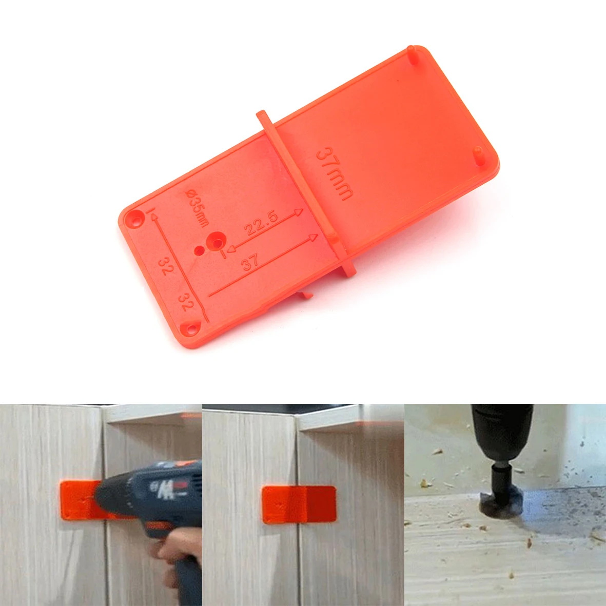

1/2Pcs Hinge Hole Drilling Guide 35mm 40mm Hing Installation Jig Door Cabinet Hinge Hole Locator Woodworking Tool