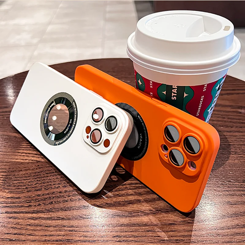 Fashion Frosted Logo Hole For Magsafe Case for iPhone 14 11 13 12 Pro