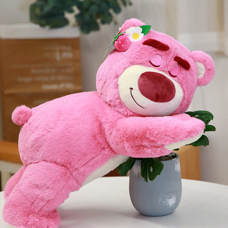 

Подлинная Лежащая игрушка «клубника» Disney, подушка для куклы, комфортная кукла Винни-Пух, плюшевая игрушка, детский подарок на день рождения ...