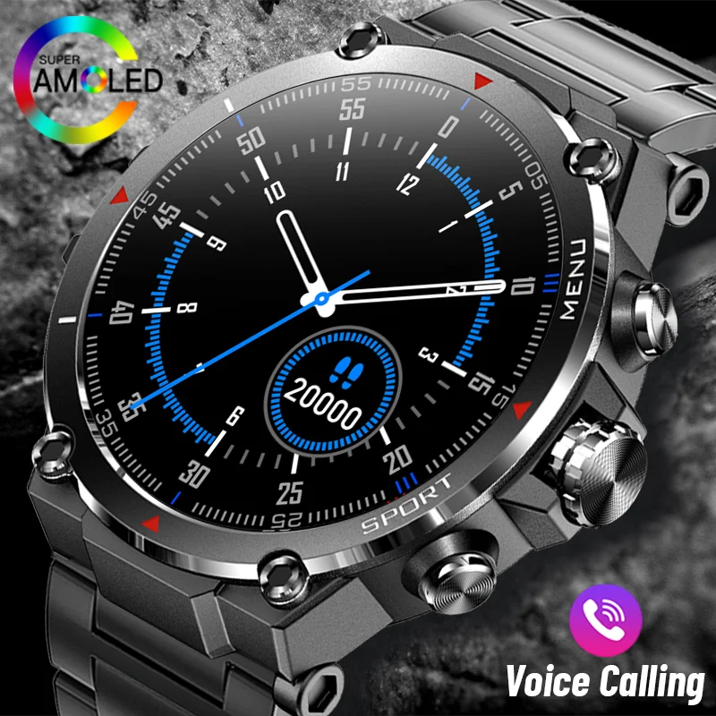 

Outdoor Smart Watch Men 1.32” HD Display Voice Calling Health Monitor Sport Watches Women Waterproof Smartwatch For Android IOS