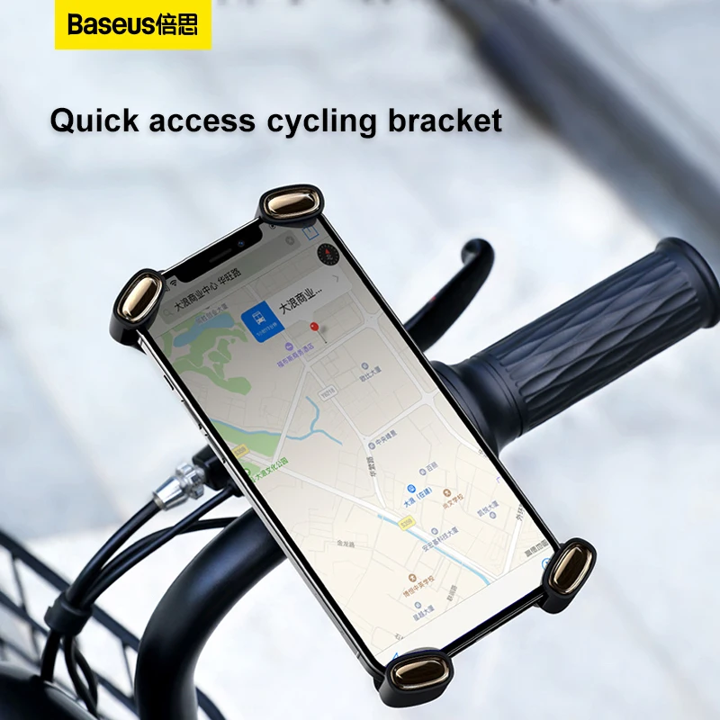 

Велосипедный кронштейн Baseus для навигации, ударопрочный портативный держатель для телефона, прочная Регулировка угла наклона 360 ° для автомобиля, мотоцикла