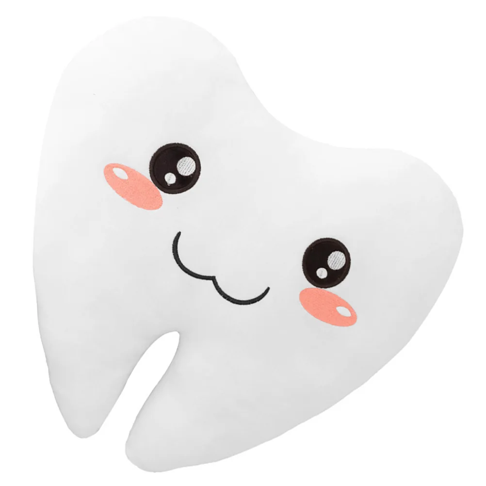 

Cartoon Tooth Throw Office Decor Decorate Cute Pillow For Couch Pp Cotton Student Sofa Pillows