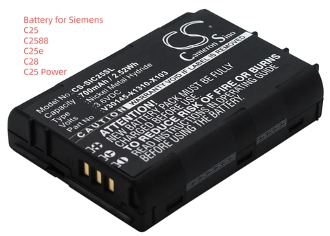 Ni-MH аккумулятор CS 3,6 В/700 мАч V30145-k1310-X103 для Siemens C25/Power, C25e, C28, C2588