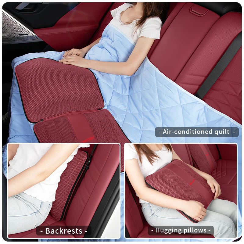 Car Headrest Pillow Cushion Lumbar Lce Silk Fabric Home Sofa Quilt For RECARO Racing