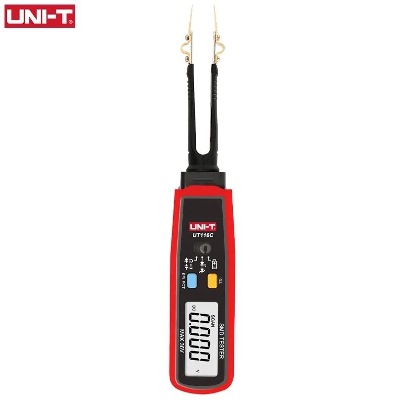 

UNI-T UT116C SMD Tester 36V Voltage Battery Measurement Rotable Tweezer LED Diode Multimeter Resistor Capacitor Tester