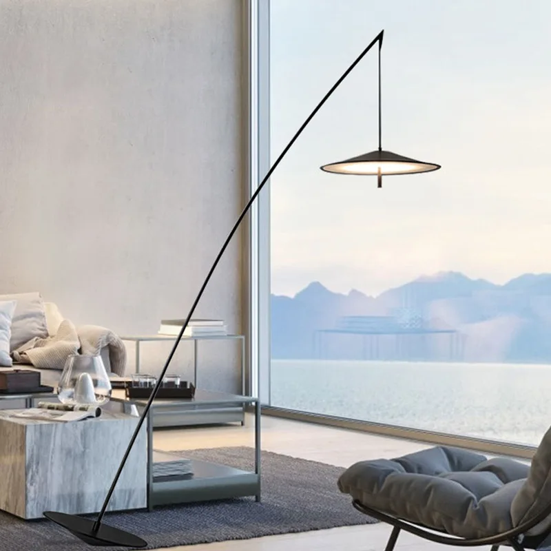 Креативный торшер для рыбалки в скандинавском стиле современный светодиодный